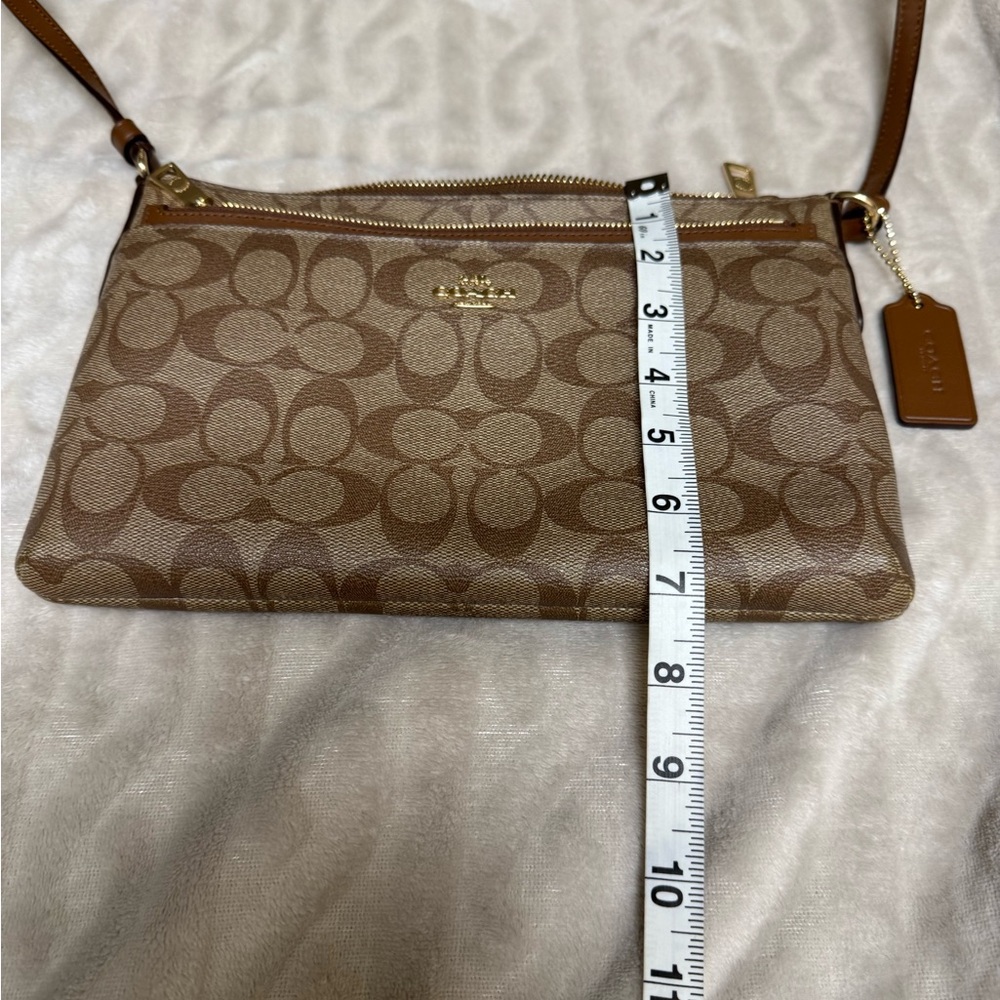 Coach Tan and Brown Signature Crossbody Bag and Wallet Set - Picture 14 of 15
